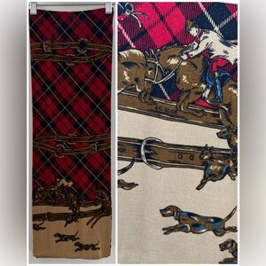 J. G. Hook Vintage Equestrian Plaid Tartan Double Sided Sophisticated Scarf